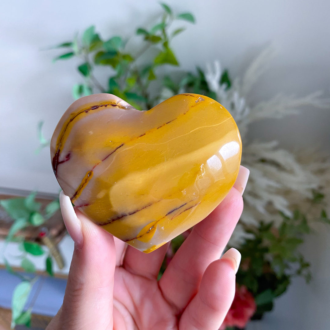 Large Mookaite Mustard Heart 