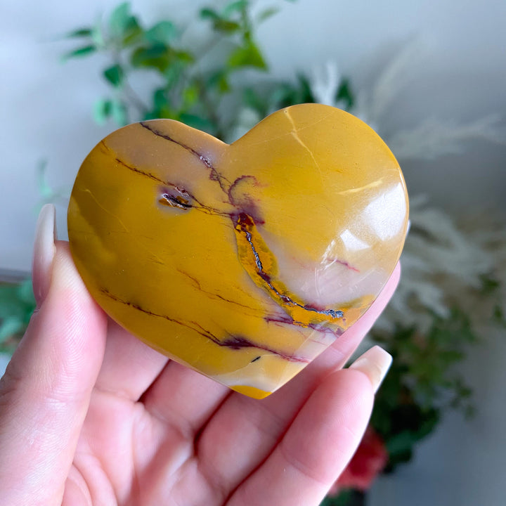 Large Mookaite Mustard Heart 