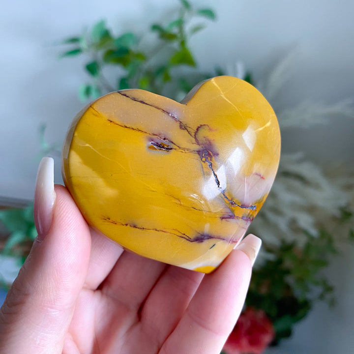 Large Mookaite Mustard Heart 