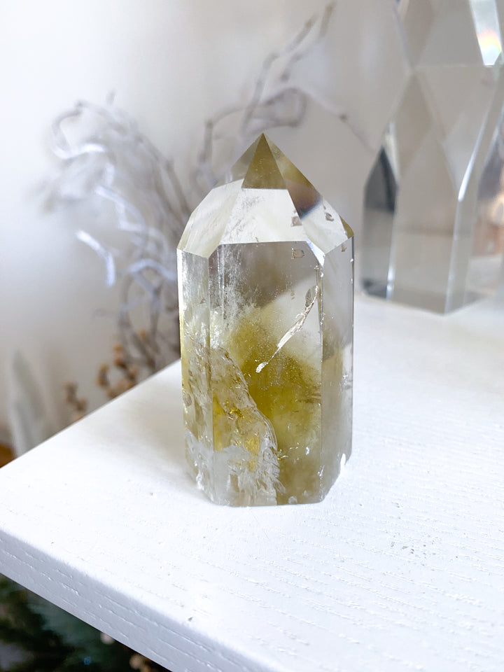 Dimensional Large Lemon Quartz Tower Obelisk #2