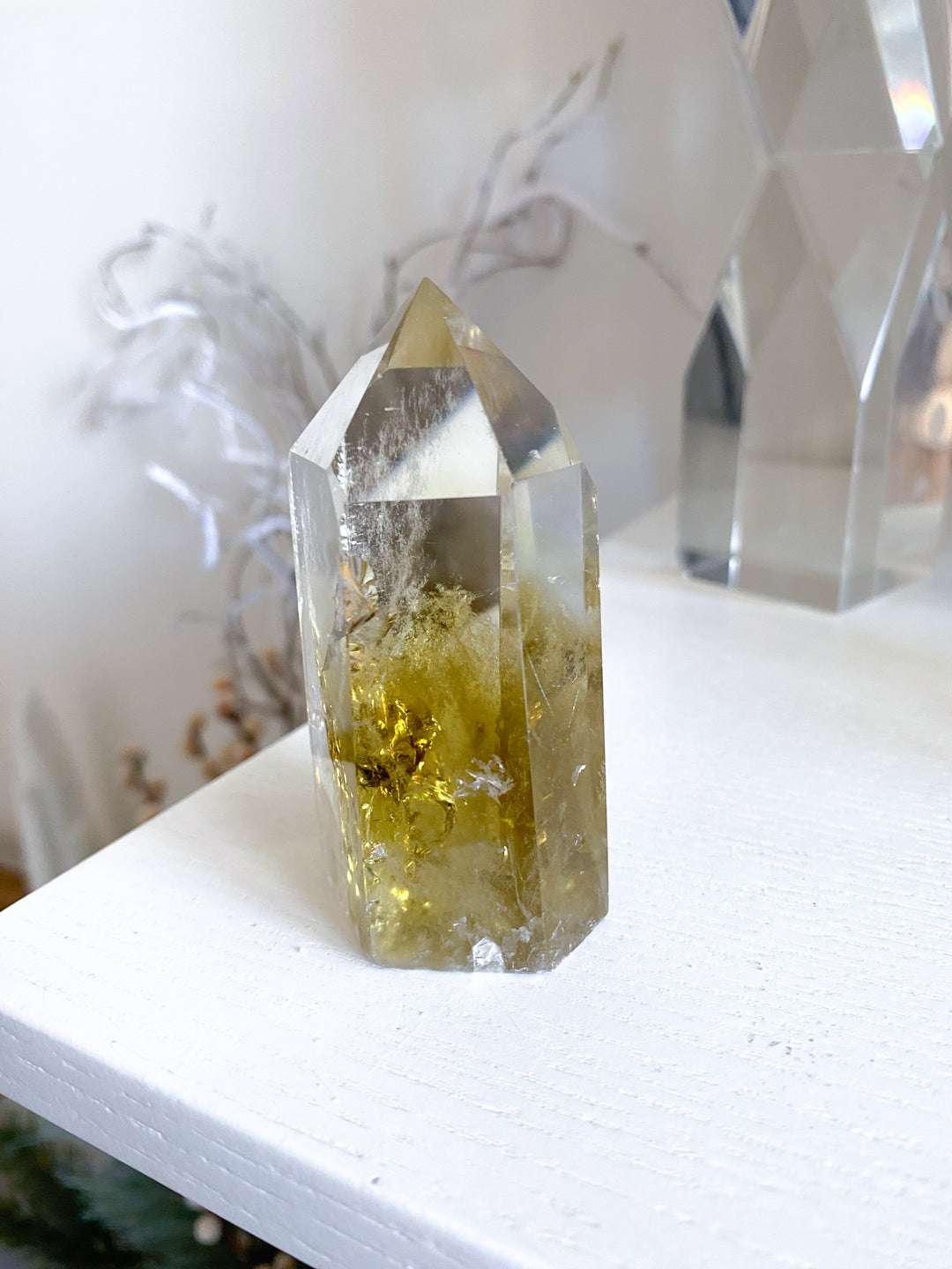 Dimensional Large Lemon Quartz Tower Obelisk #2