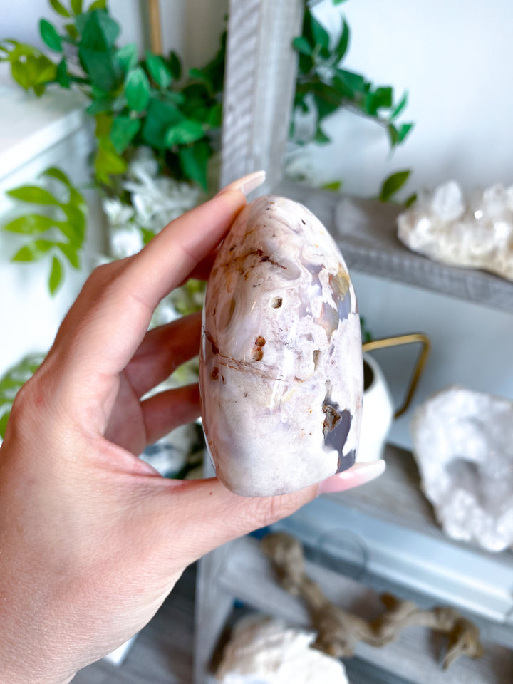 Duality Pink, Red Flower Agate Freeform #6
