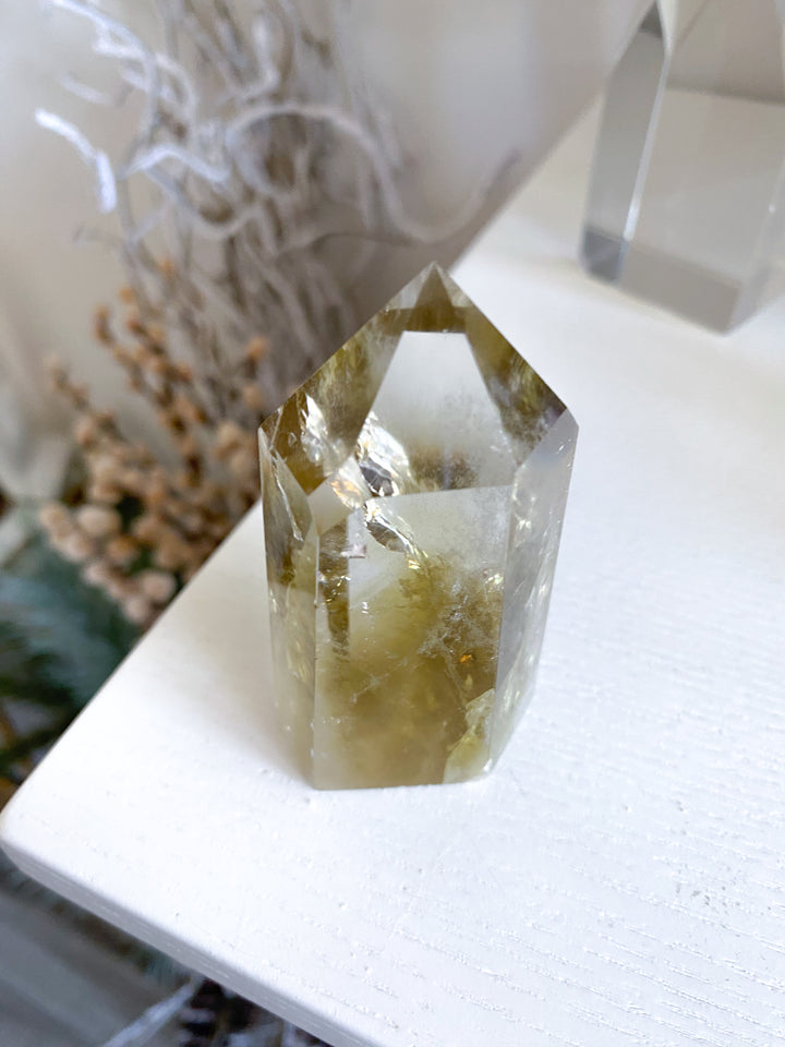Dimensional Large Lemon Quartz Tower Obelisk #2