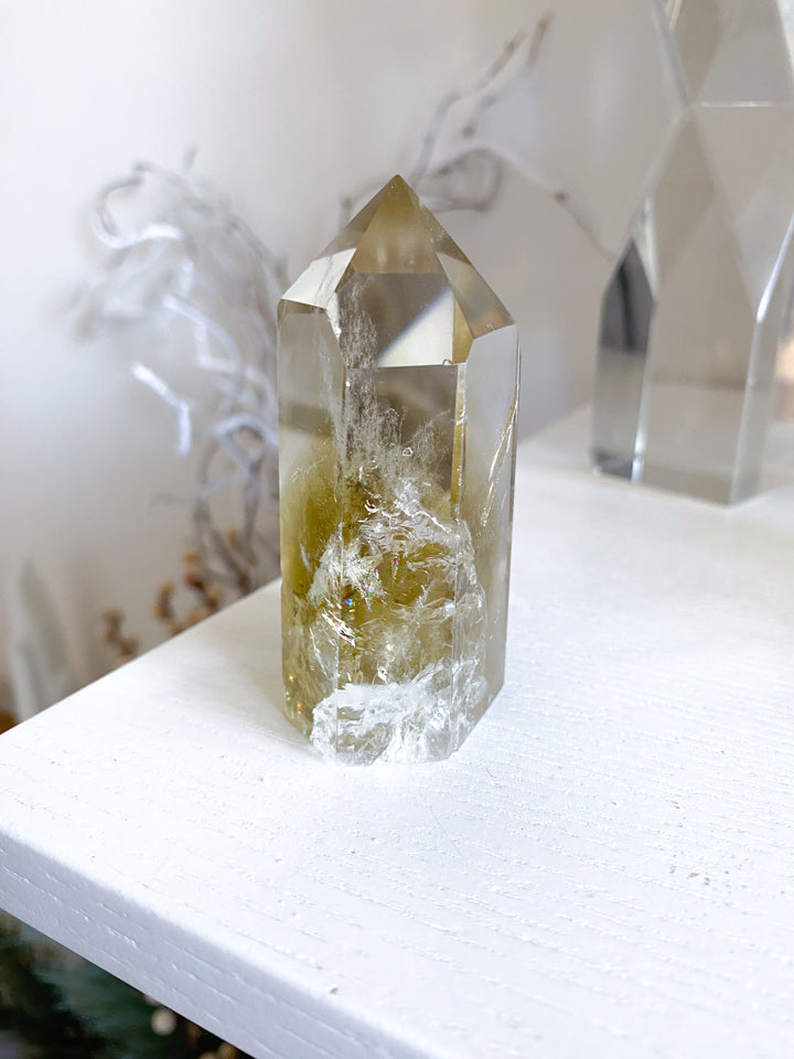 Dimensional Large Lemon Quartz Tower Obelisk #2