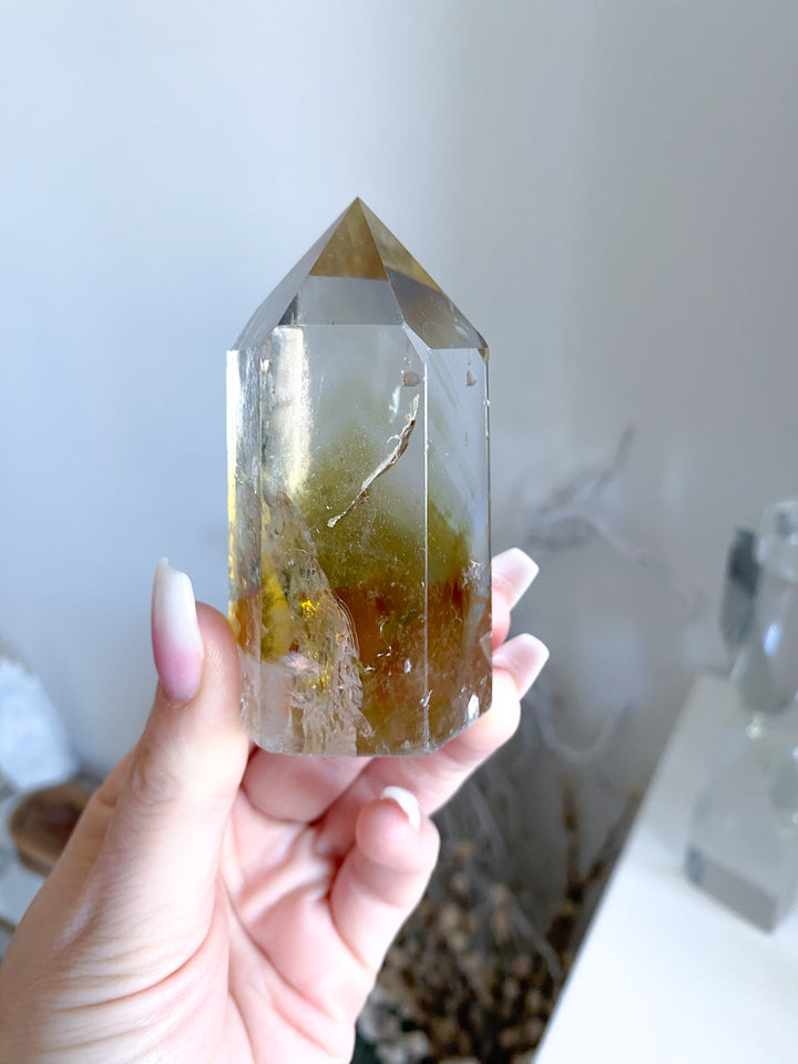 Dimensional Large Lemon Quartz Tower Obelisk #2