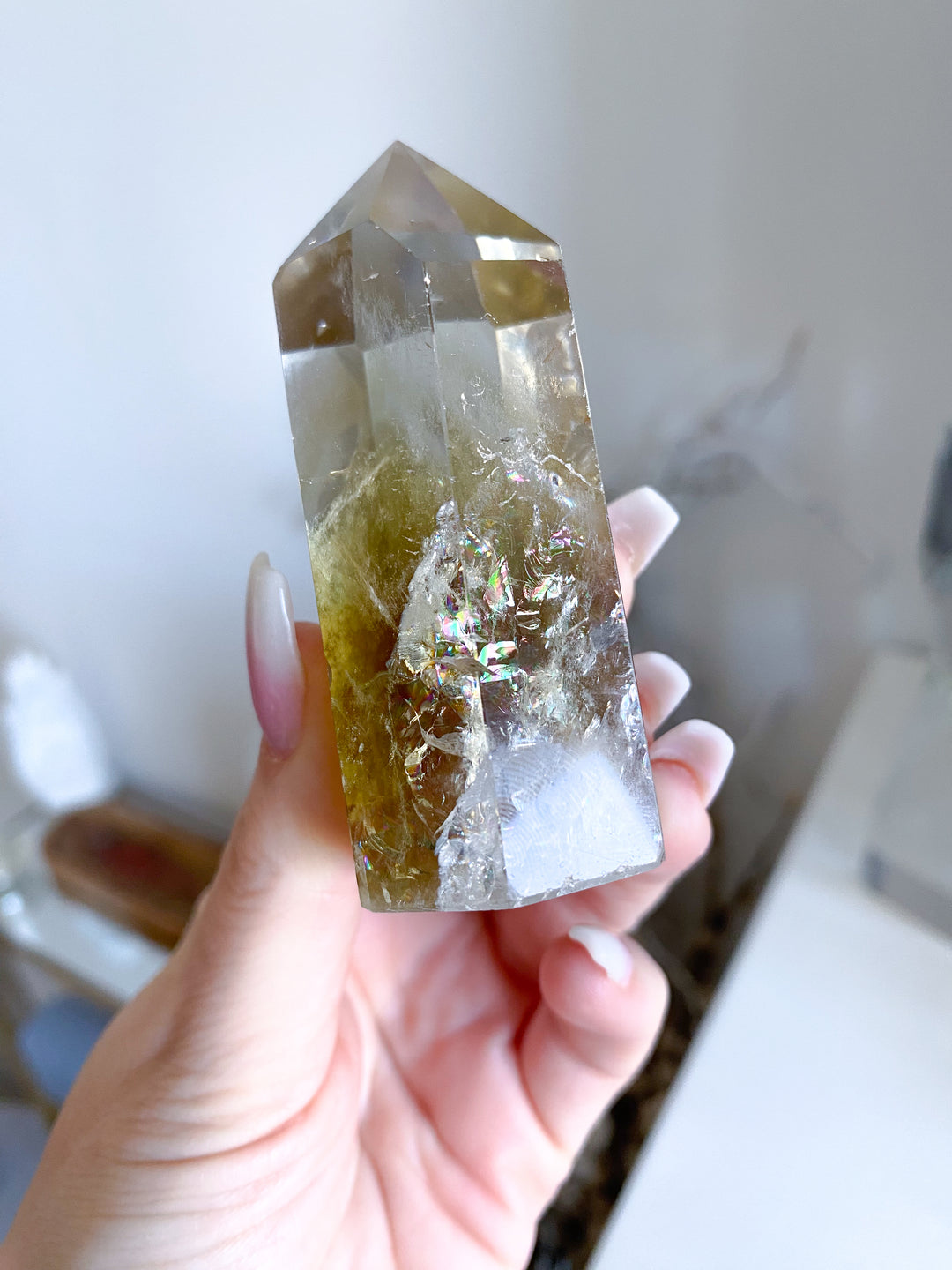 Dimensional Large Lemon Quartz Tower Obelisk #2