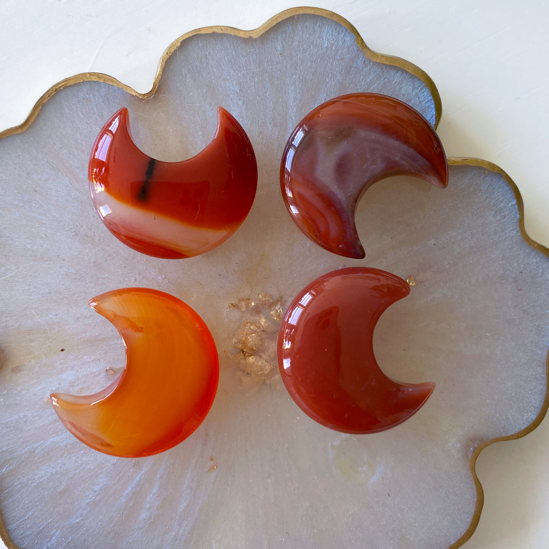 Mini Carnelian Moon - Creativity - Grounding