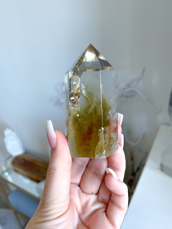 Dimensional Large Lemon Quartz Tower Obelisk #2