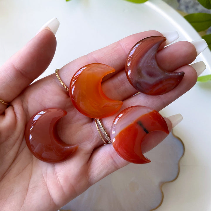 Mini Carnelian Moon - Creativity - Grounding