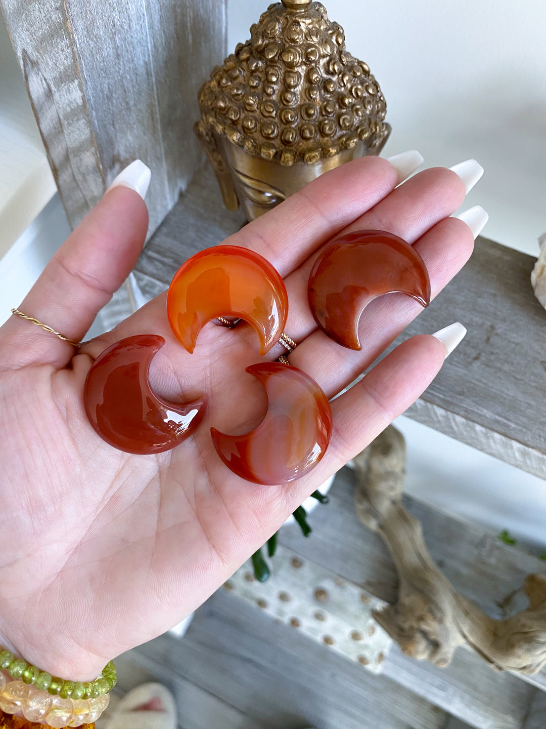 Mini Carnelian Moon - Creativity - Grounding