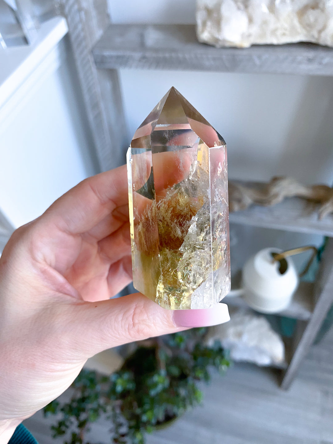 Dimensional Large Lemon Quartz Tower Obelisk #2