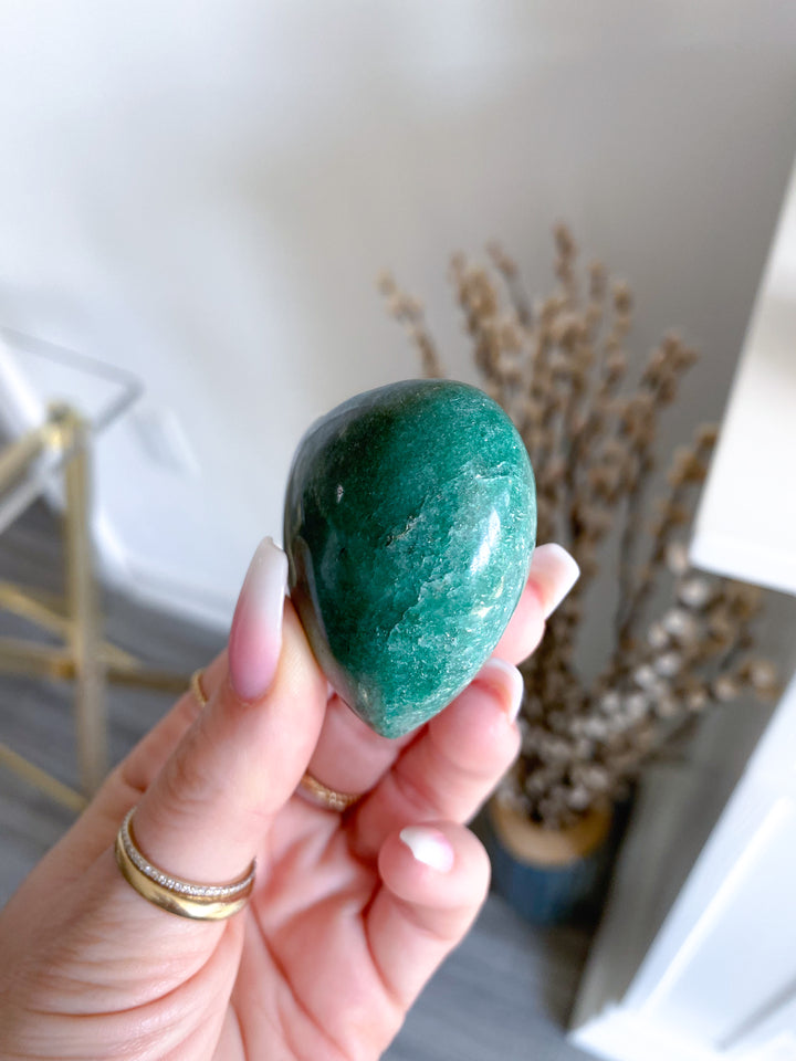 Small Green Aventurine Heart 2"