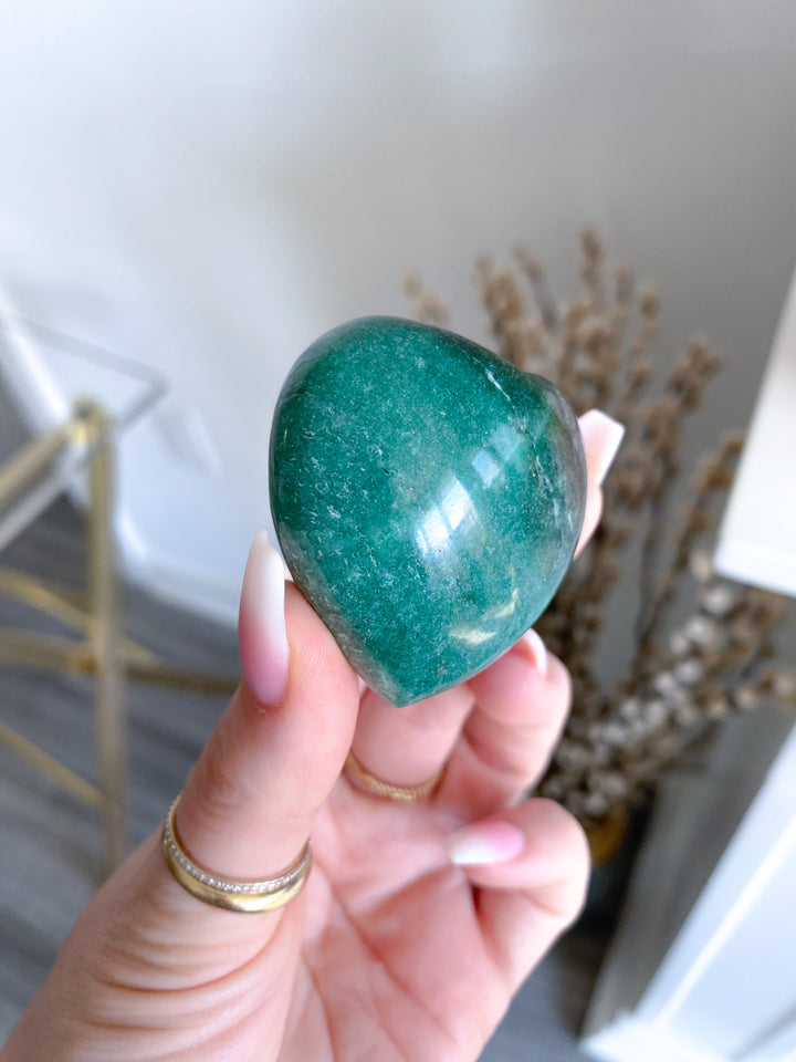 Small Green Aventurine Heart 2"
