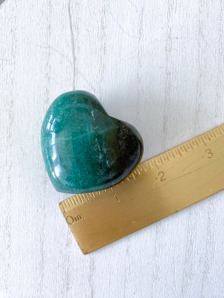 Small Green Aventurine Heart 2"
