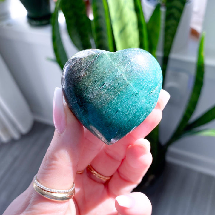 Small Green Aventurine Heart 2"