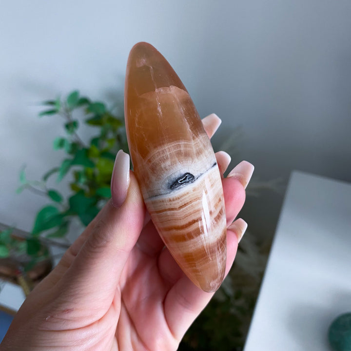 Honey Calcite Shiva Stone 