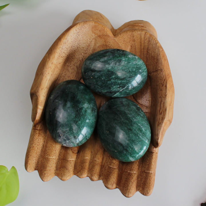 Green Aventurine Palm Stone: Attract Money