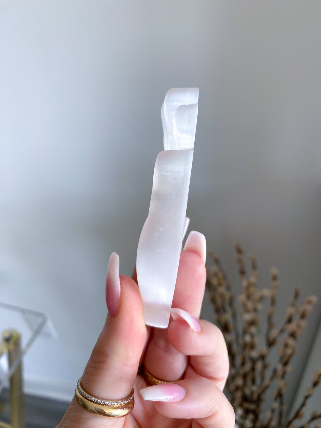 Selenite Hamsa Hand - Goddess Hand