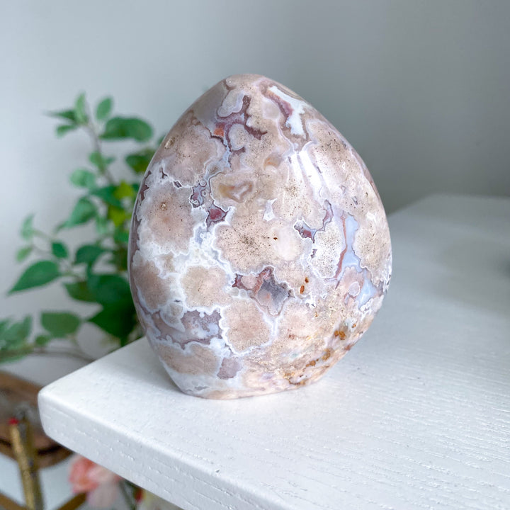 Pink Flower Agate Freeform 