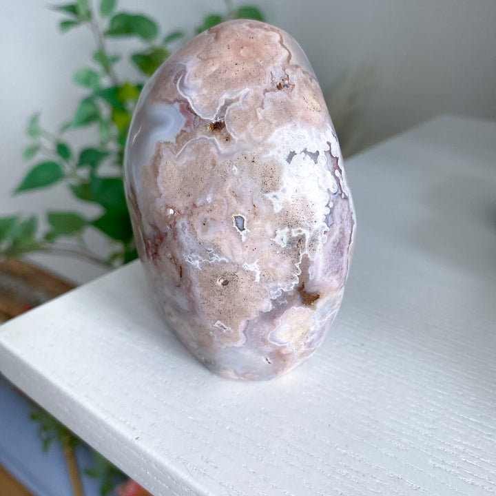 Pink Flower Agate Freeform 
