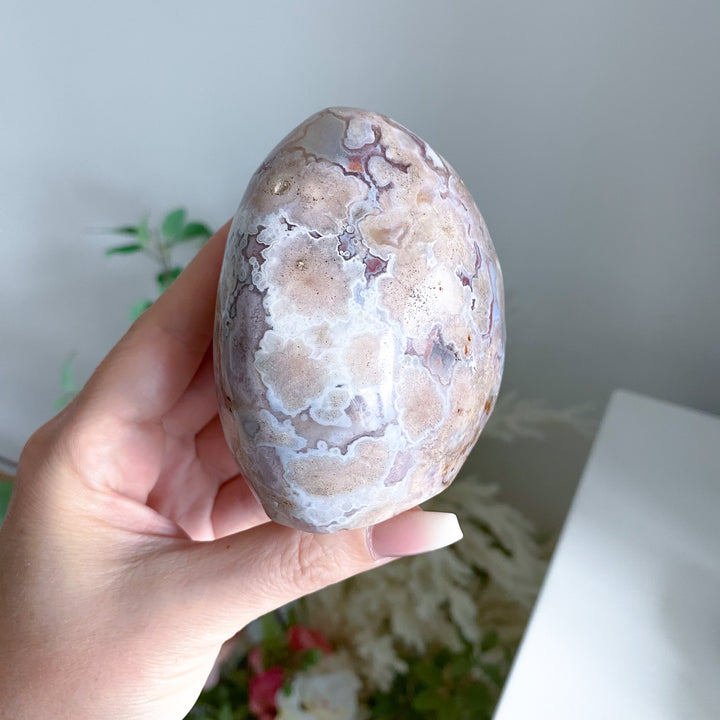 Pink Flower Agate Freeform 