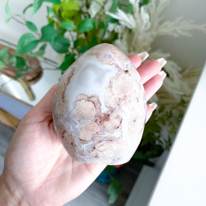 Pink Flower Agate Freeform 