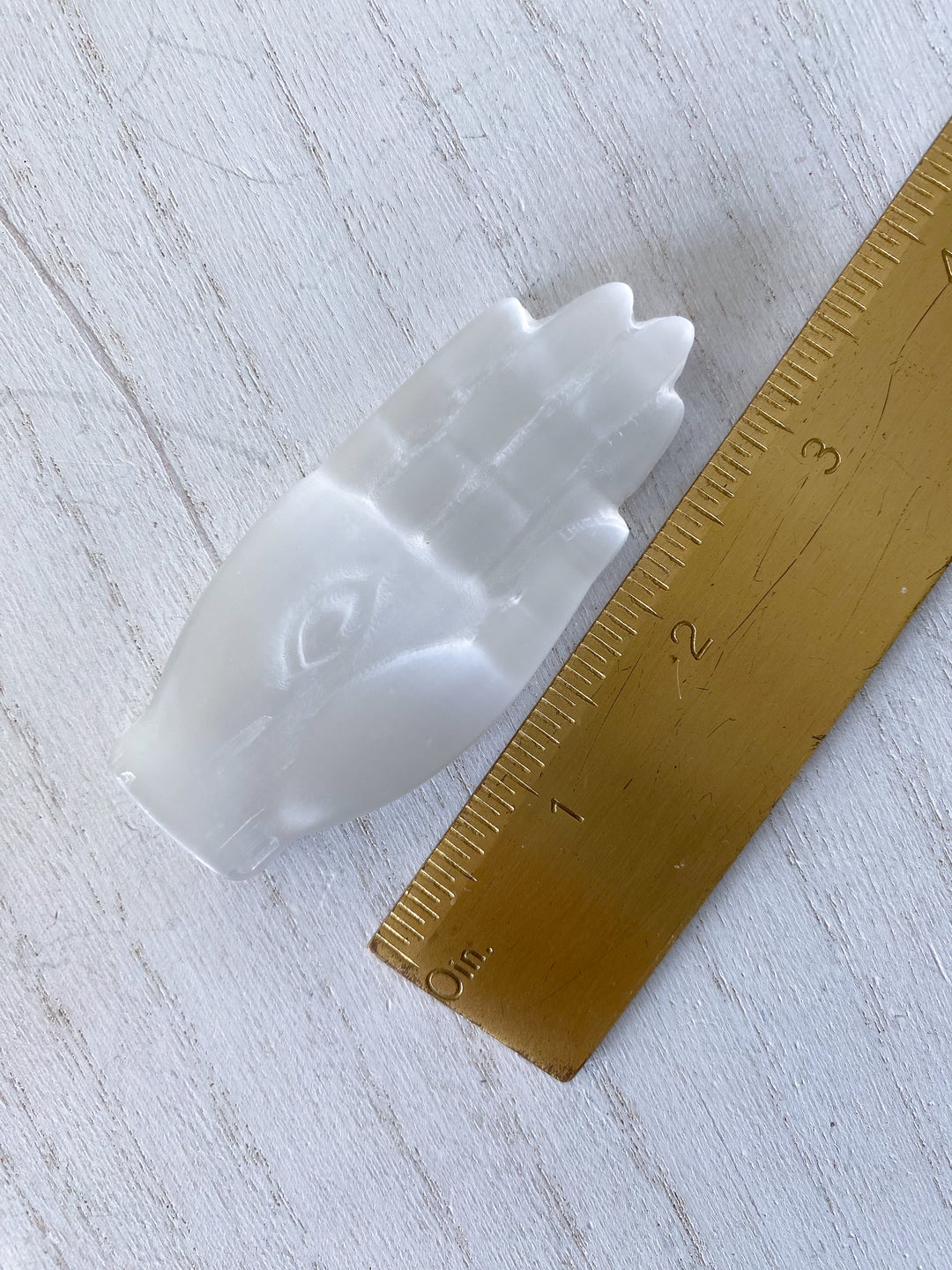 Selenite Hamsa Hand - Goddess Hand