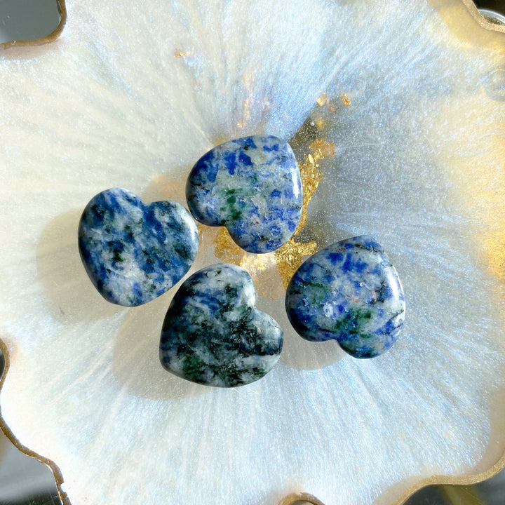 Sodalite Mini Heart w/ Green