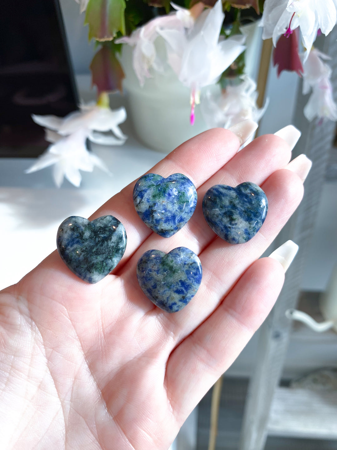 Sodalite Mini Heart w/ Green