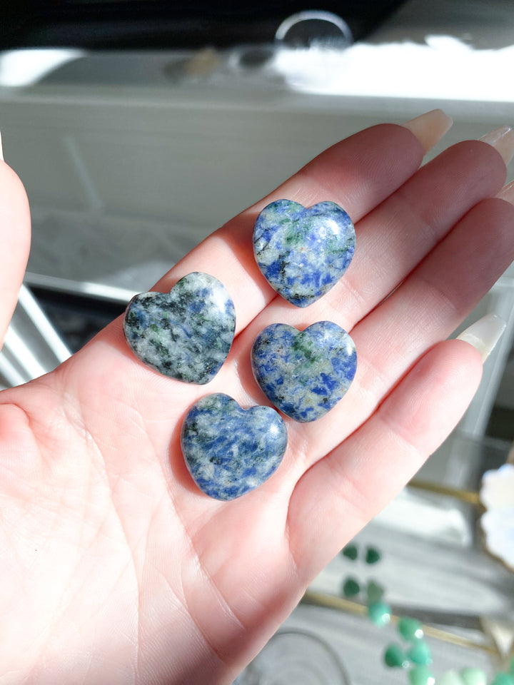 Sodalite Mini Heart w/ Green
