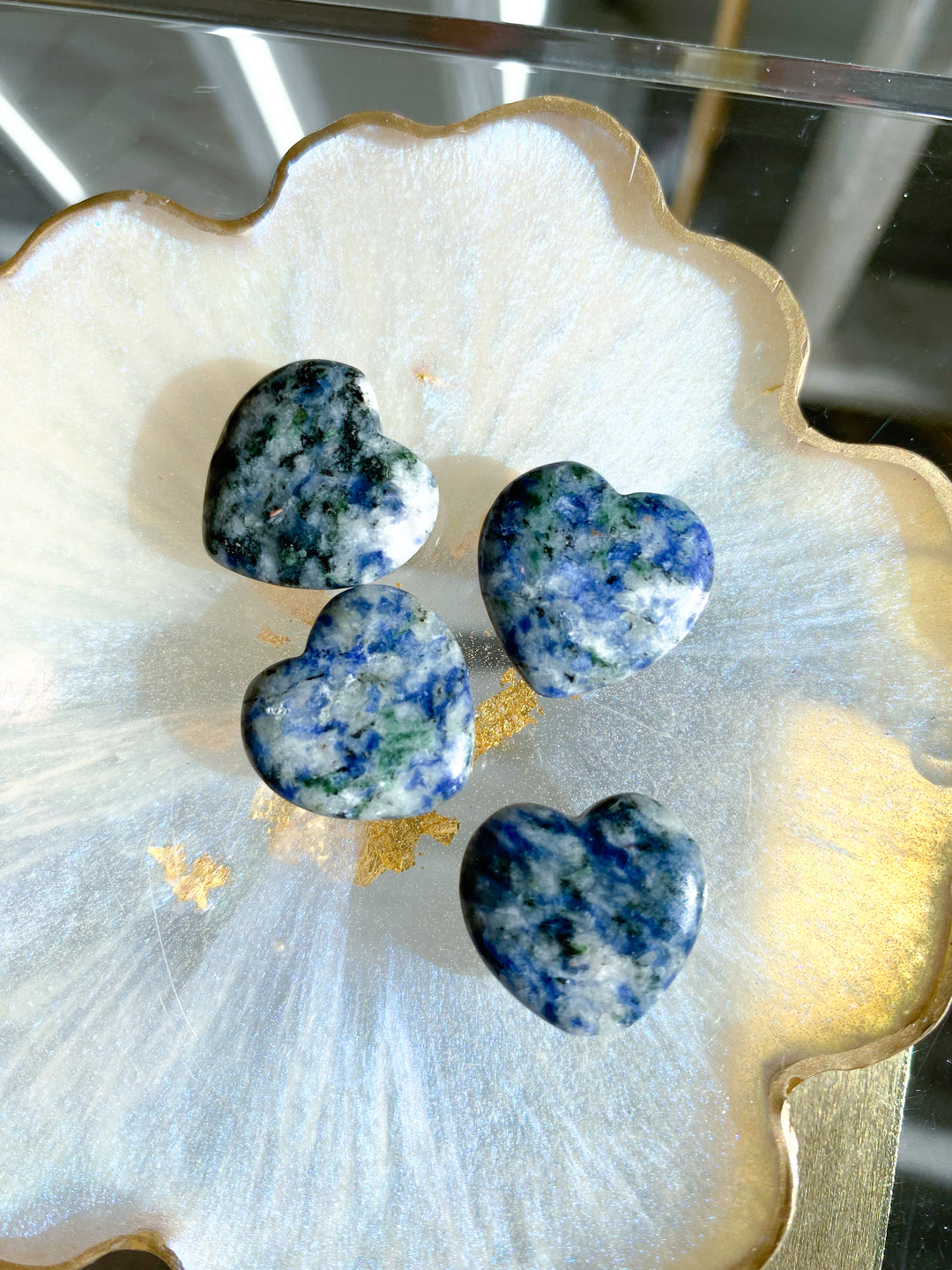 Sodalite Mini Heart w/ Green