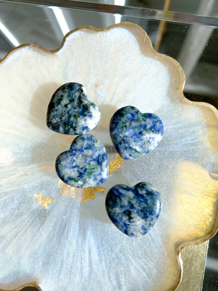 Sodalite Mini Heart w/ Green