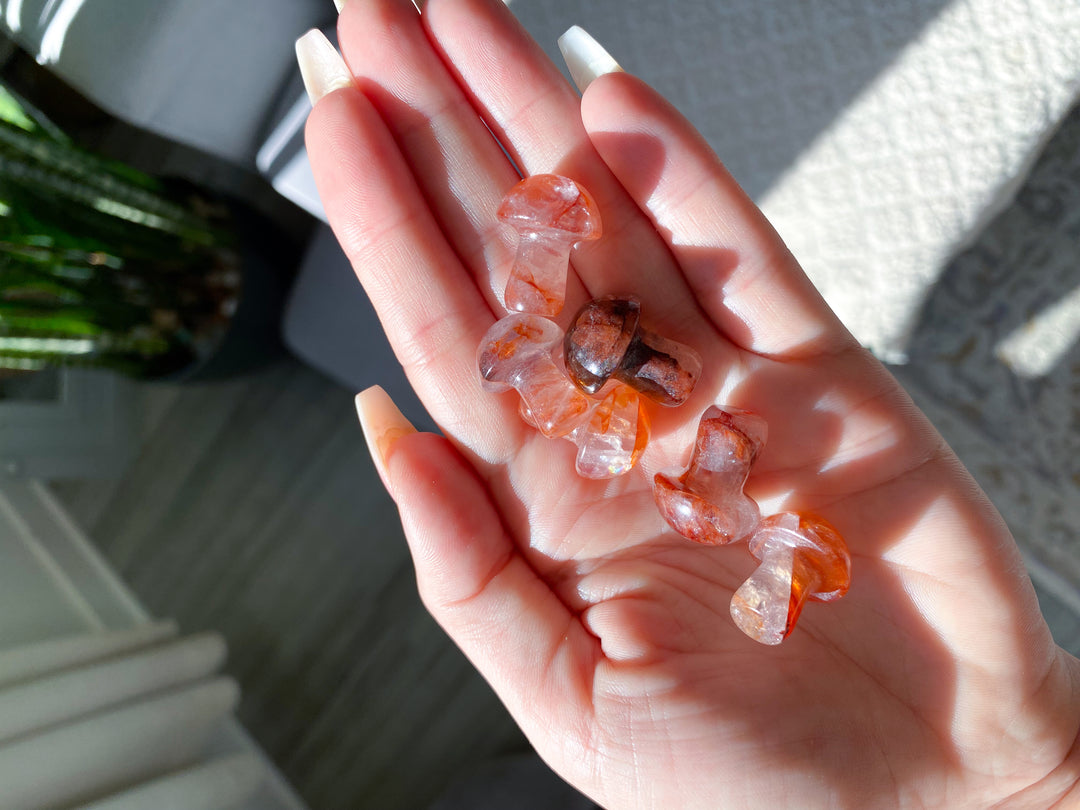 Small Fire Quartz Mushroom