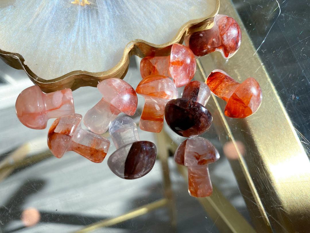 Small Fire Quartz Mushroom