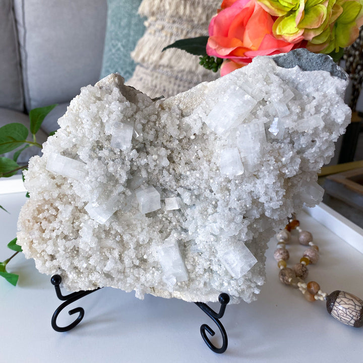 White Apophyllite STATEMENT Piece - Get Exact Item - 7" 2lb 13 oz