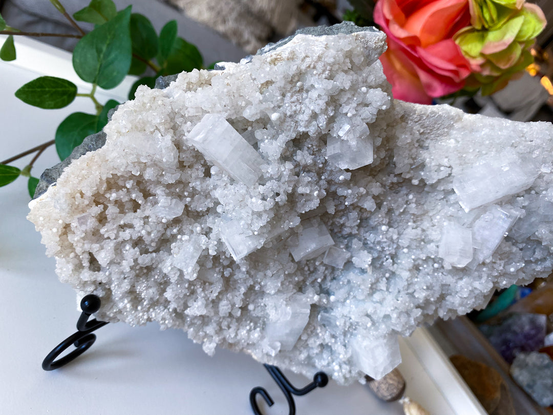 White Apophyllite STATEMENT Piece - Get Exact Item - 7" 2lb 13 oz