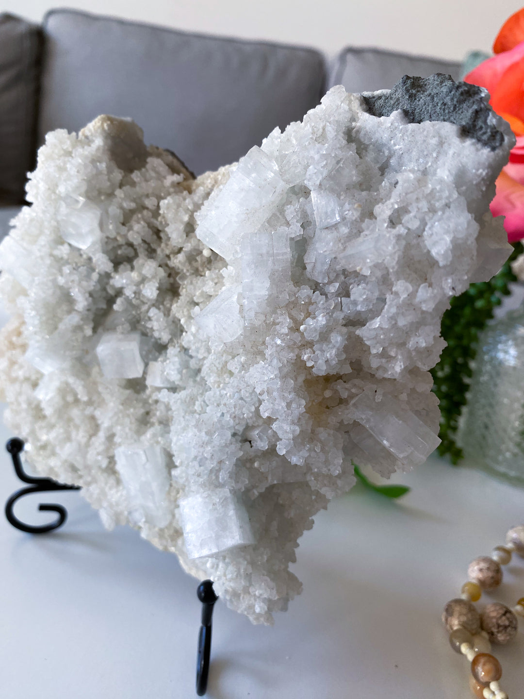 White Apophyllite STATEMENT Piece - Get Exact Item - 7" 2lb 13 oz