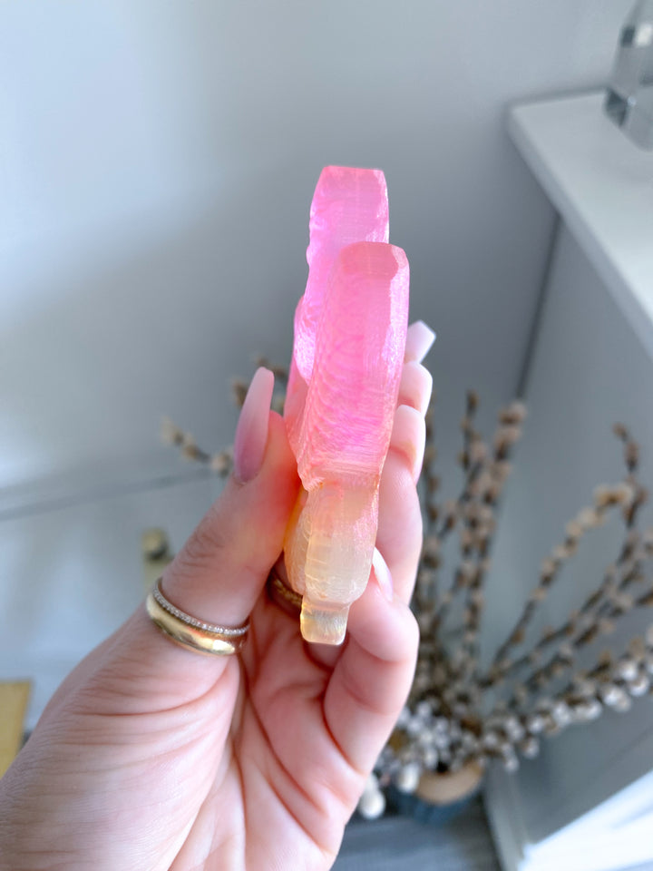 Aura Selenite Snake Carving