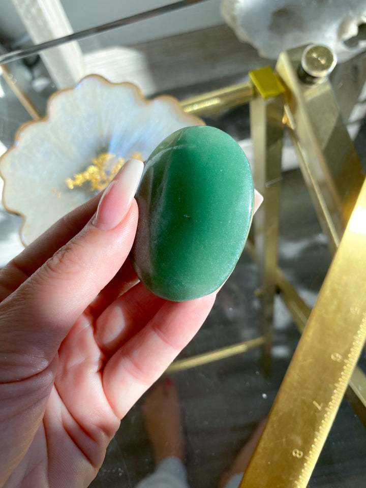 Green Aventurine Palm Stone #3 - Get Exact Palm