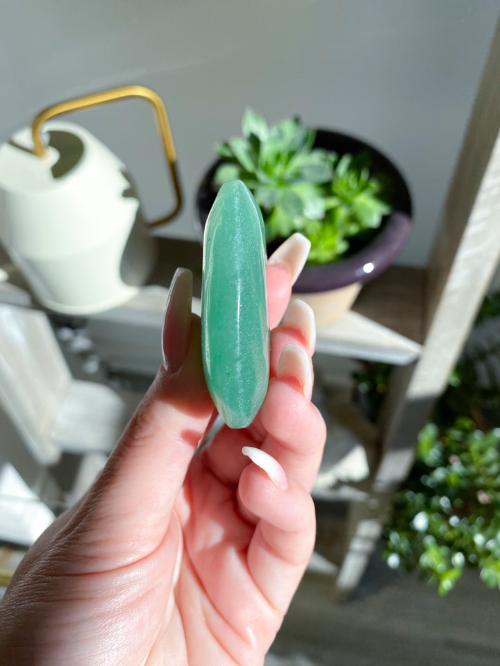Green Aventurine Palm Stone #3 - Get Exact Palm