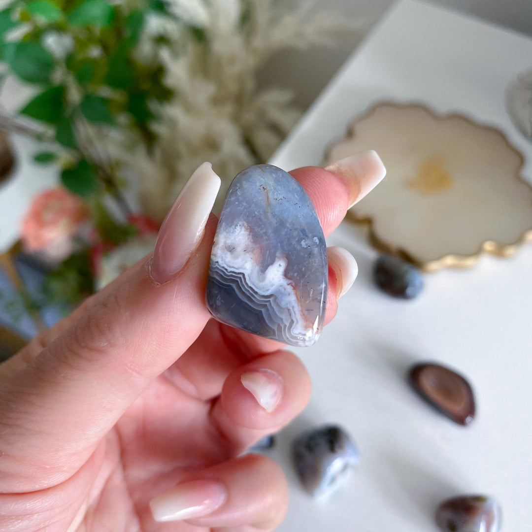 Unique, Inclusion Botswana Agate Tumble Stone