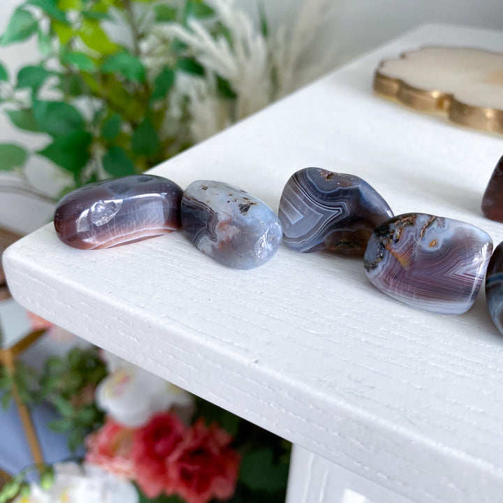 Unique, Inclusion Botswana Agate Tumble Stone