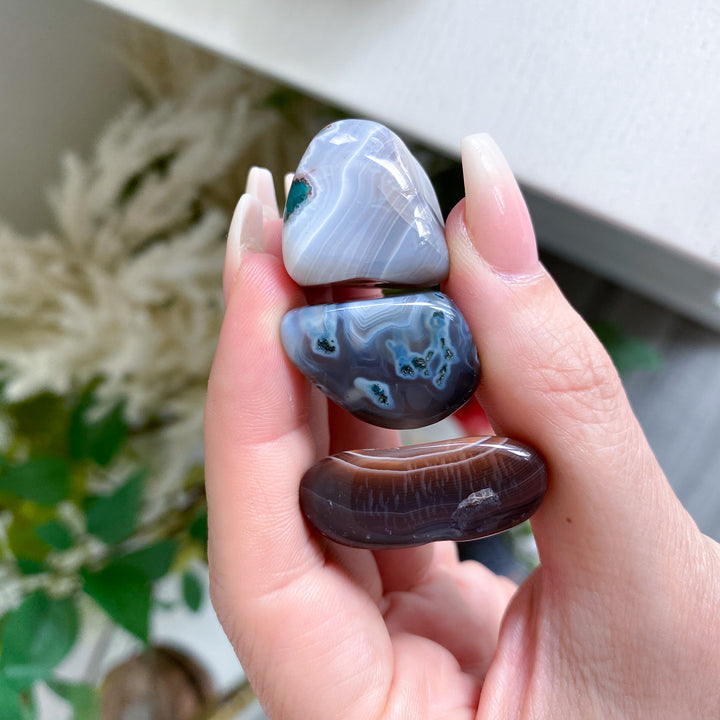 Unique, Inclusion Botswana Agate Tumble Stone