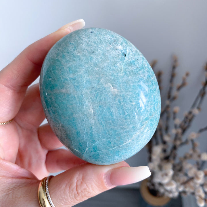 XL Rounded Amazonite Palm #4