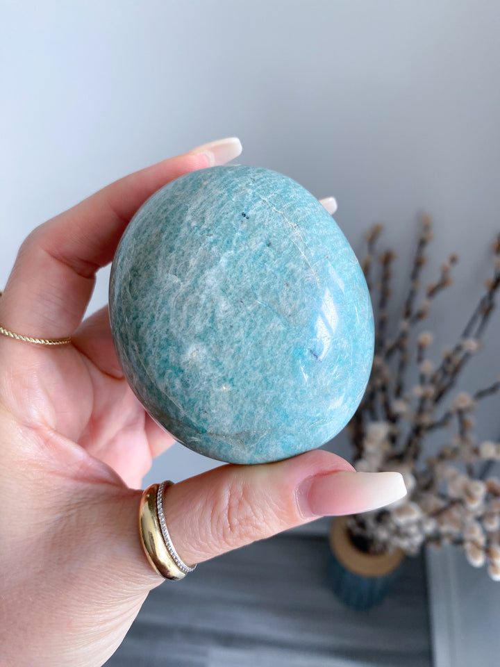 XL Rounded Amazonite Palm #4