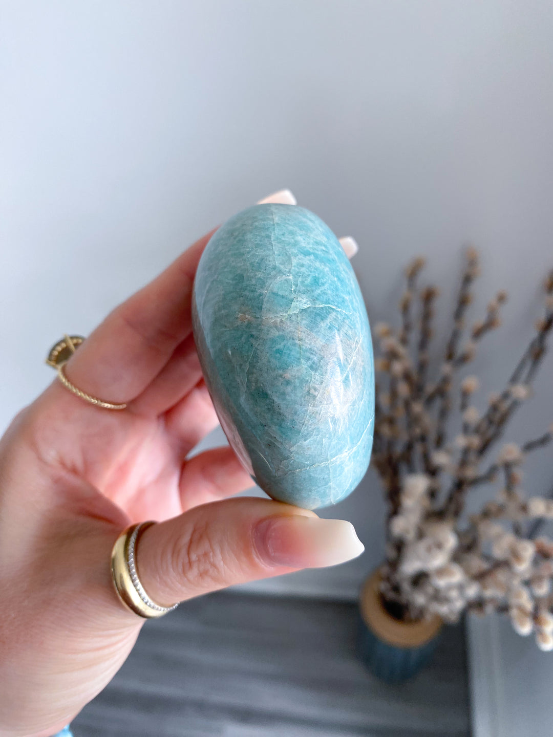 XL Rounded Amazonite Palm #4