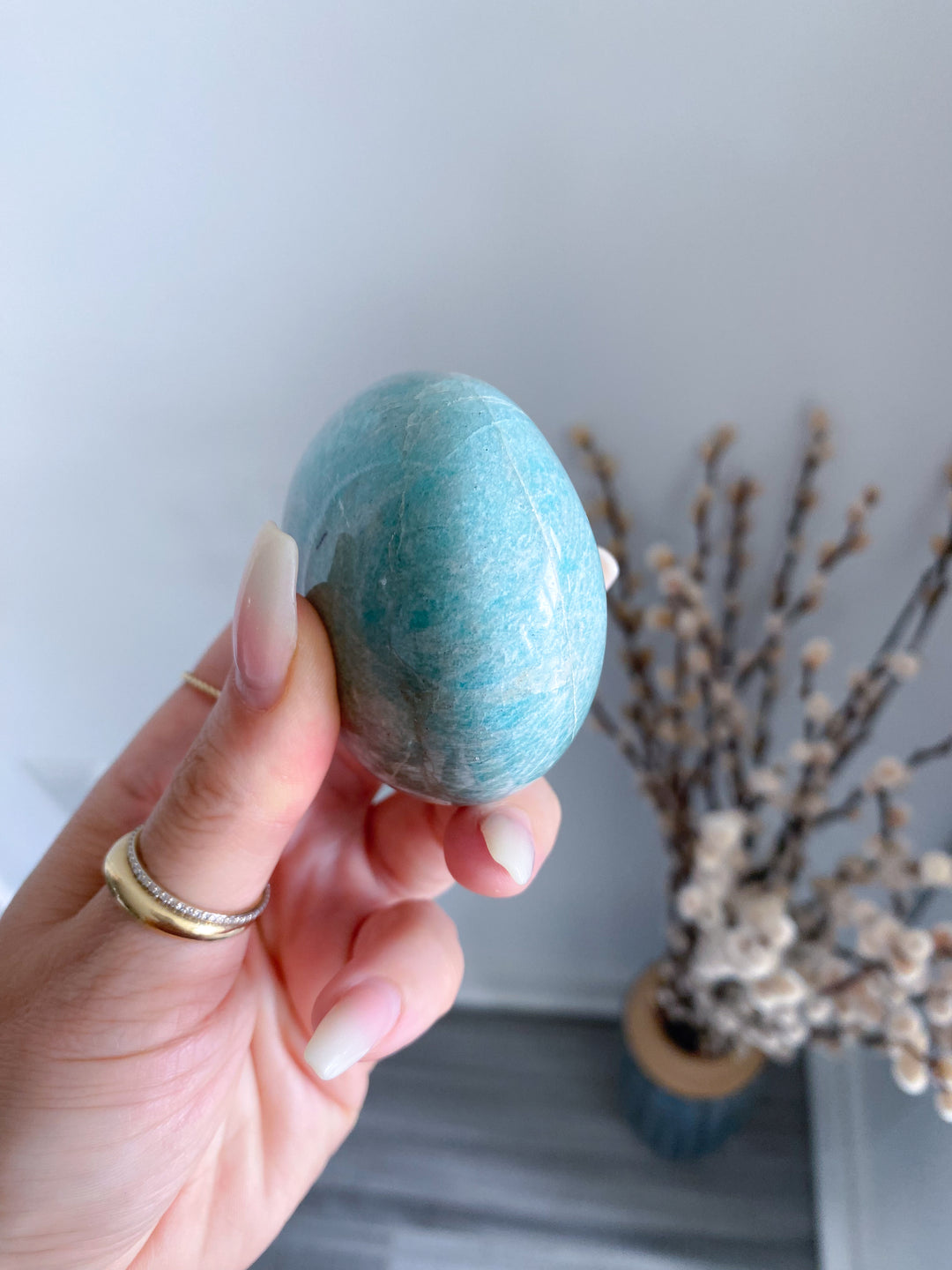 XL Rounded Amazonite Palm #4