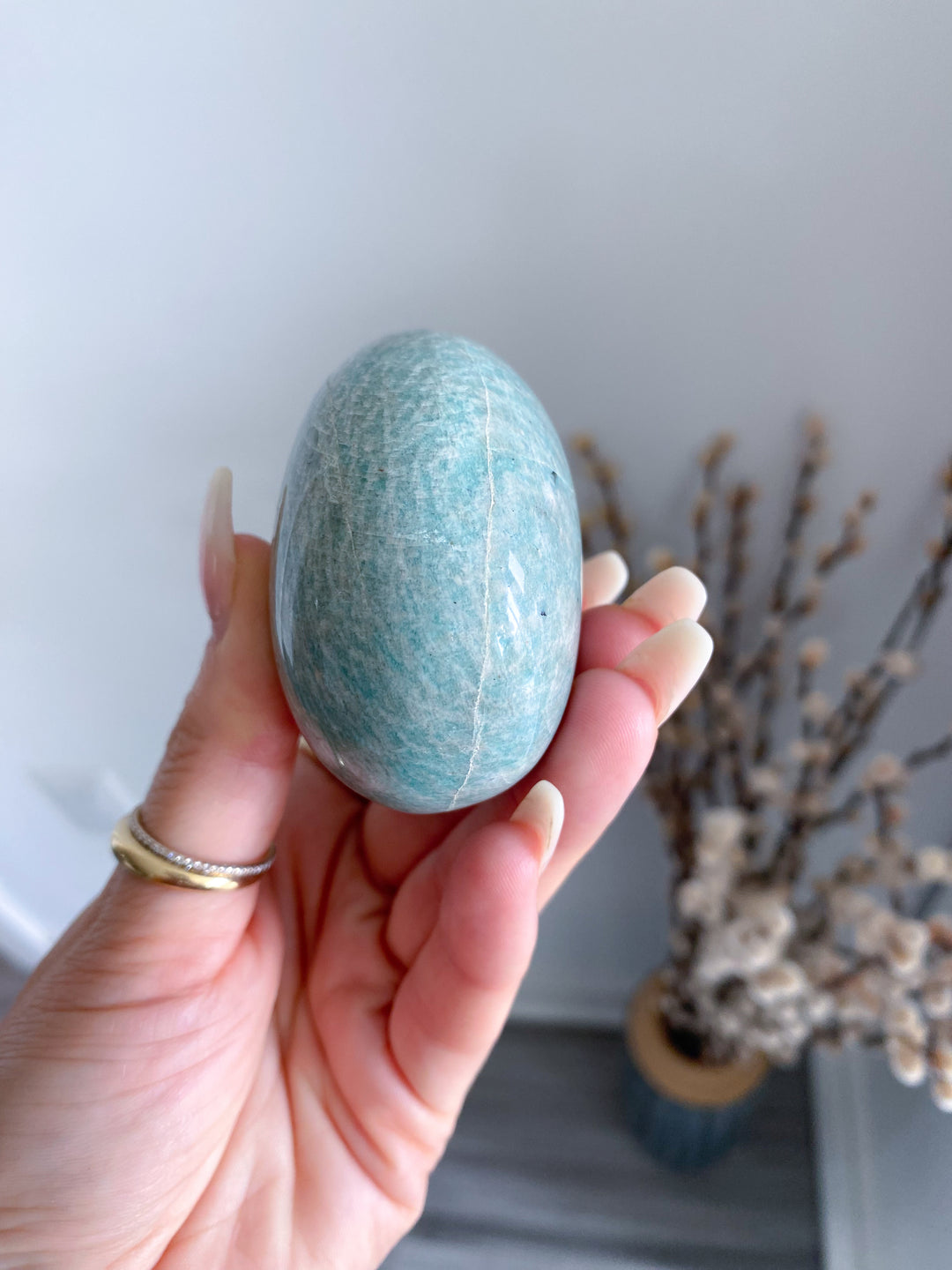 XL Rounded Amazonite Palm #4