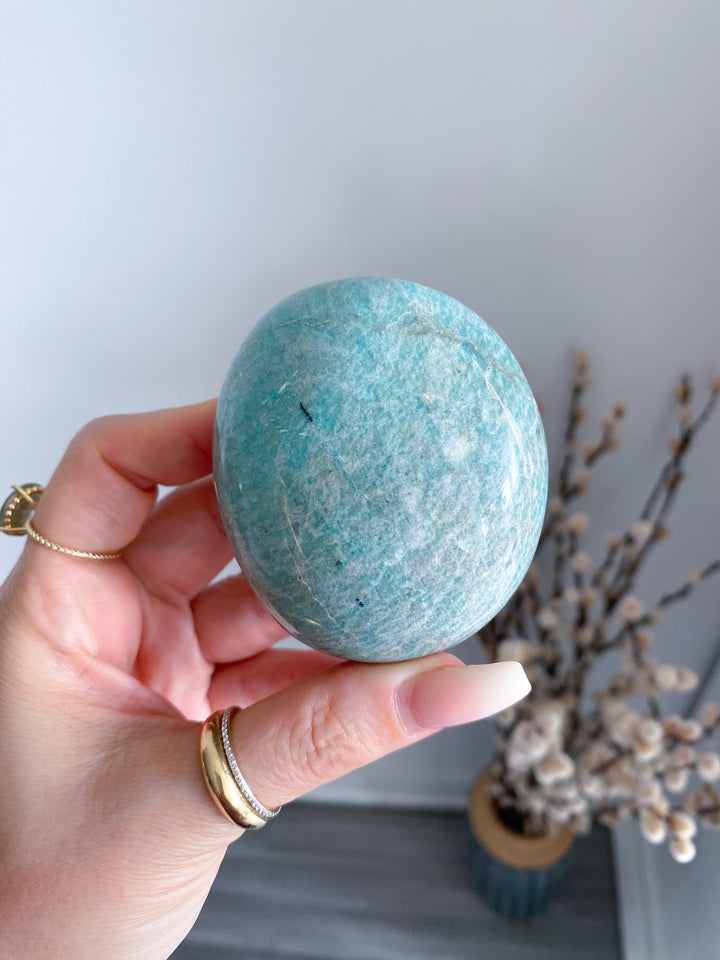 XL Rounded Amazonite Palm #4