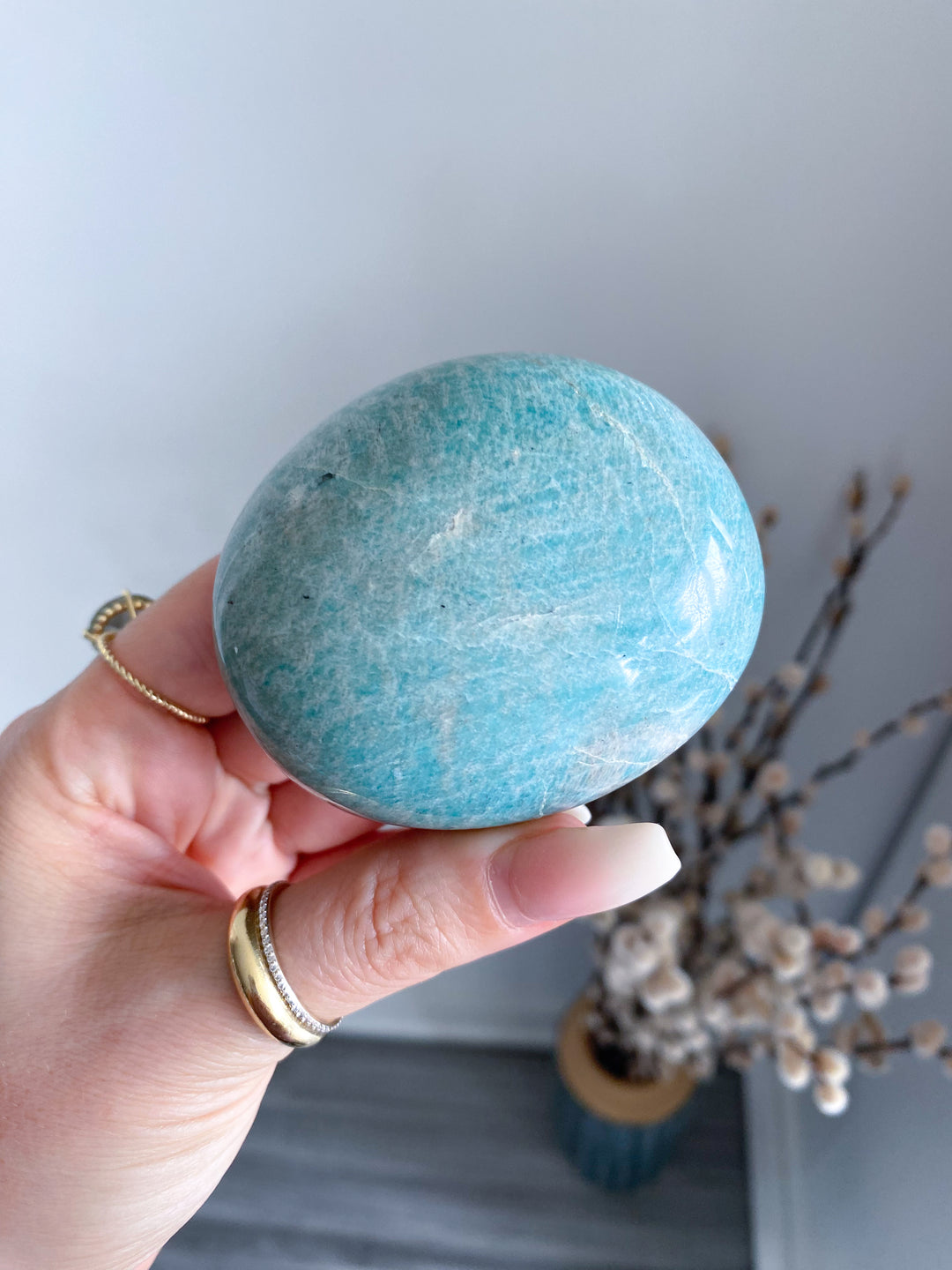 XL Rounded Amazonite Palm #4